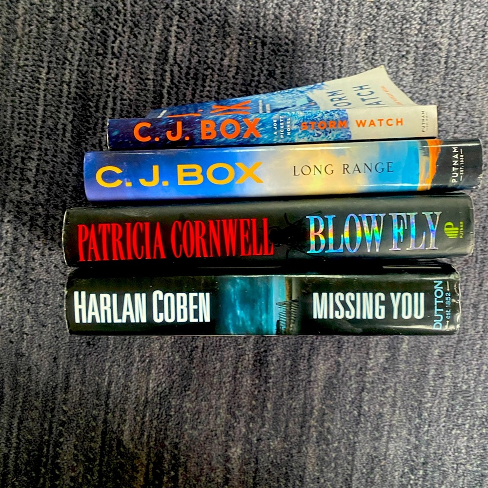 ⭐️Mystery Novels⭐️4 novels from CJ Box, Harlan Coben, and Patricia Cornwall